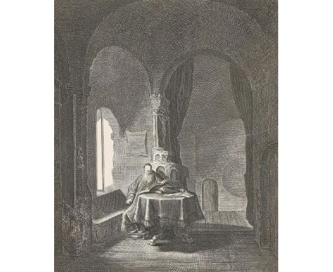 Rembrandt van Rijn, Harmensz: (1606 Leiden - 1699 Amsterdam), nach. Le Père de Rembrandt (Rembrandts Vater). Radierung v. Pie