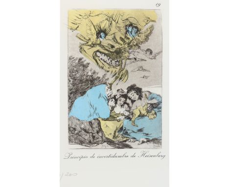 Dali, Salvador: (1904 Figueres 1989). Principio de incertidumbre de Heisenberg. Blatt 19 aus der Folge "Les Caprices de Goya 