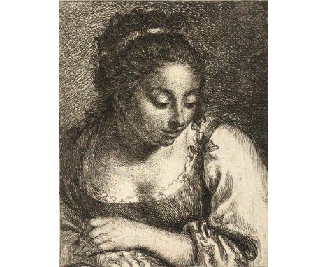 Weiss, Bartholomäus Ignaz: (1720 München 1814). Bildnis einer jungen Frau und eines älteren, bärtigen Mannes. Radierungen. O.
