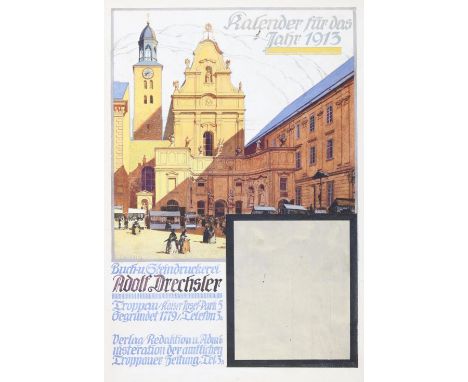 Assmann, Richard: (1887 Troppau - Fürstenhagen 1965). Kalender für das Jahr 1913. Kalenderentwurf für die Buch- u. Steindruck