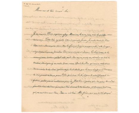Kirms, Franz,: geheimer Hofrat in Weimar, leitete zusammen mit Goethe das Weimarer Theater (1750-1826). Eh. Brief mit Untersc