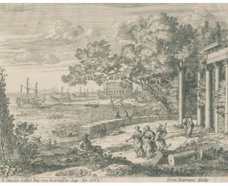 Lorrain, Claude (d.i. Claude Gellée: 1600 Champagne - Rom 1683), nach. Paysage avec Mercure, Aglaura et Herse (Landschaft mit