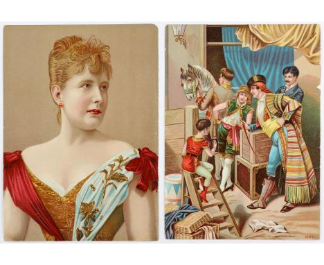 Chromolithographien.: 25 Bl. mit überwieg. Frauen- u. Kinderportraits desselben Verlags, um 1880. 23 x 16,5 cm. Meist mit Nr.