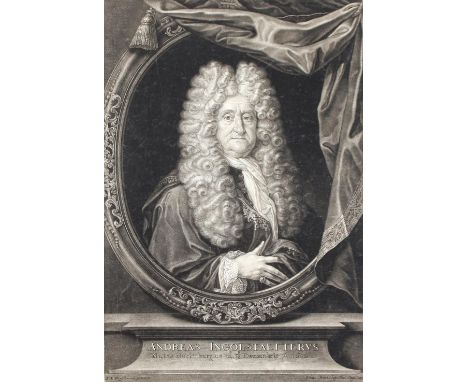 Heiß, Elias Christoph: (1660 Memmingen - Trunkelsberg 1731). Bildnis Andreas Ingolstetter. Mezzotinto n. Johann Leonhard Hirs