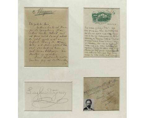 Wagner,Winifred,: Leiterin der Bayreuther Festspiele (bis 1944), 1897-1980. Eh. Postkarte mit Ort, Datum und Unterschrift. Ob