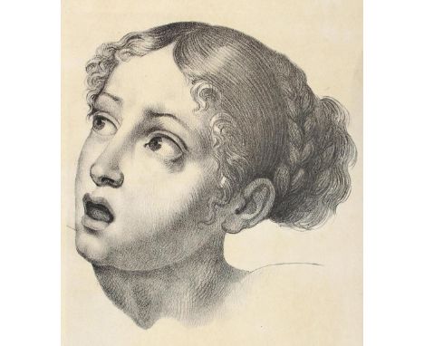 Piloty, Ferdinand d.Ä.: (1786 Homburg - München 1844). Kopf der Susanna im Bade nach Domenichinos Gemälde i.d. Pinakothek Mün
