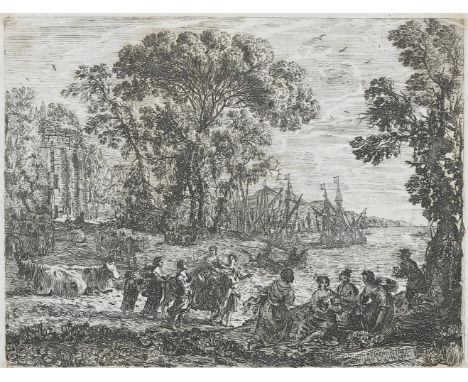 Lorrain, Claude (d.i. Claude Gellée: 1600 Champagne - Rom 1683). Le vol de l'Europe (Der Raub der Europa). Radierung aus: A C