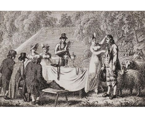 König, Franz-Niklaus: (1765 Bern 1832). Preisverteilung. Bl. (4) von 4 aus der Folge "Das Alpenhirtenfest bey Unterseen". Rad