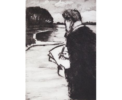 Friedel,L.: Mensch! Klinger. Eine Hommage von L.Fridel mit einer Textcollage v. M.Hametner. Lpz., Leipziger Bibliophilen-Aben