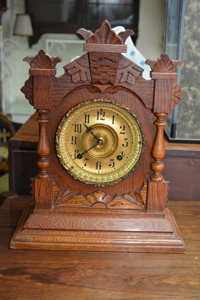 An Ansonia eight day strike 'Tivoli' spring wound pendulum clock from ...