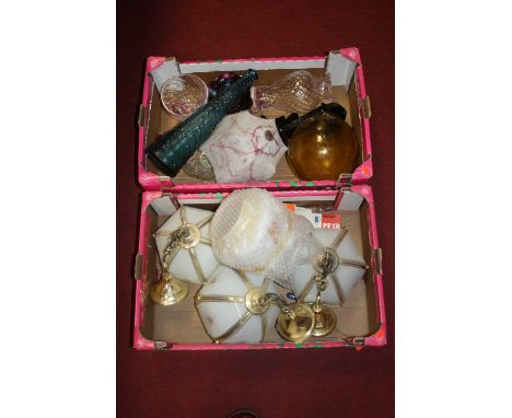 Two boxes of various lighting 