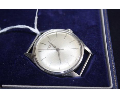 A vintage gent's Longines steel cased manual wind wristwatch, circa 1967, having signed champagne dial, screw-down back cover