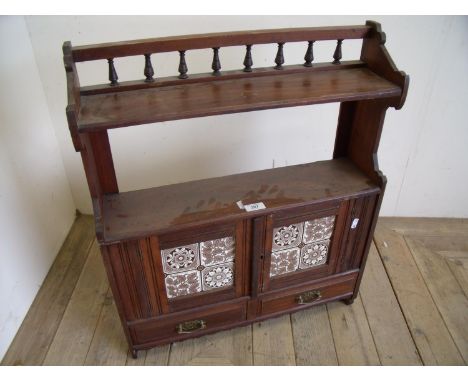 Victorian walnut wall shelf 