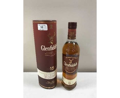 A 70cl bottle of Glenfiddich single malt Scotch Whisky aged 15 years