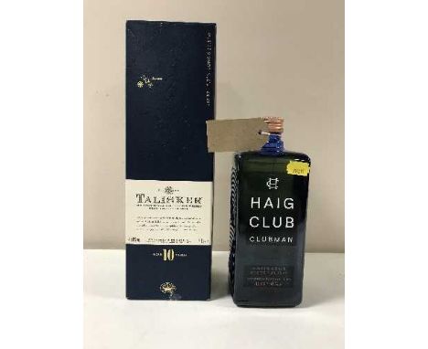 A 70cl bottle of Talisker Skye aged 10 years single malt Scotch Whisky and a bottle of 70cl Haig Club Clubman Whisky 