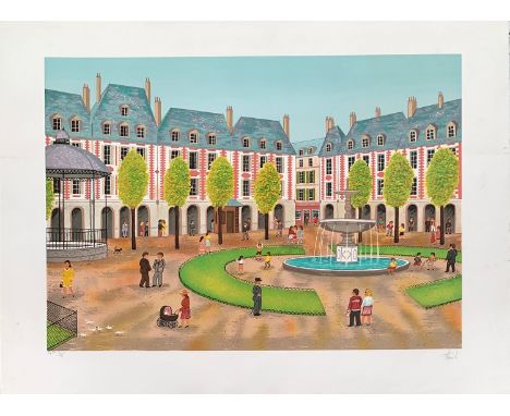 Francois (Fanch) Ledan (French, b. 1949), 'Garden Square', colour lithograph, wove, signed in pencil lower right, numbered 2/