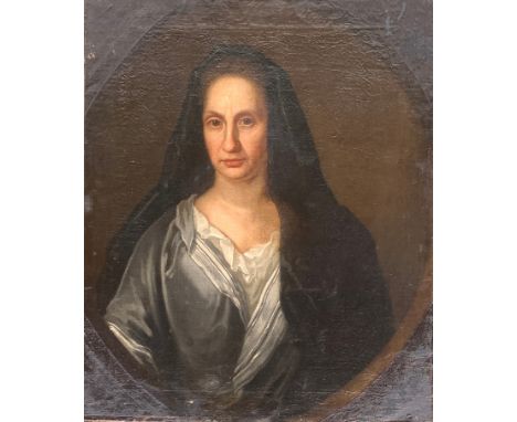 18th century Continental, portrait of a woman, oil on canvas, 76 x 64cm 