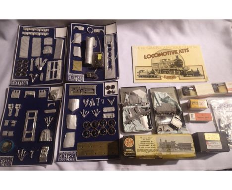 OO scale kits and kit building parts including G.E.M Cauliflower kit started/ incomplete, four carded K's kits parts (unknown