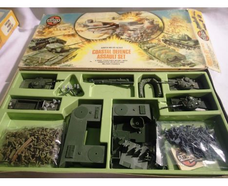 Airfix 1/72 scale Coastal Defence Assault set, some parts painted, unchecked. P&amp;P Group 1 (£14+VAT for the first lot and 