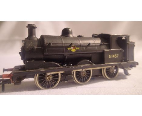 OO scale kit built saddle tank metal black 51457 Late Crest good build and finish, body loose on chassis. P&amp;P Group 1 (£1