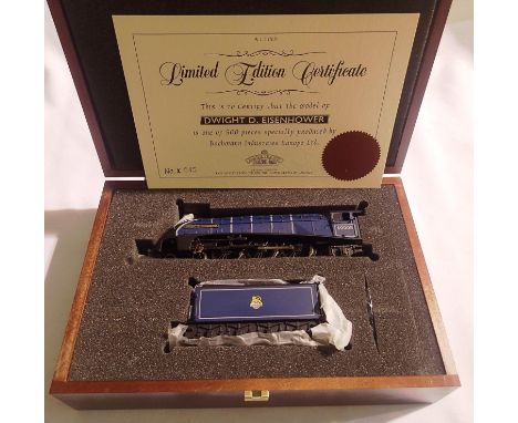 Bachmann class A4 Dwight D Eisenhower 60008 BR Blue, Early Crest, limited edition 045/500, excellent - near mint condition, w