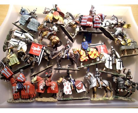 Eighteen Delprado issue mounted soldiers mostly knights 12th, 13th and 14th century mostly in good condition, ex display may 