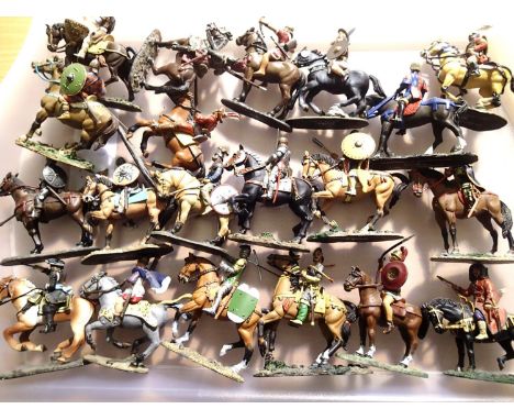 Twenty Delprado issue mounted soldiers various types including medieval 15th century etc, mostly in good condition, ex displa