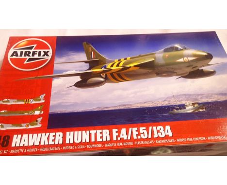 Airfix 1/48 scale Hawker Hunter F4/F5/J34, sealed as new, wear to box. P&amp;P Group 1 (£14+VAT for the first lot and £1+VAT 