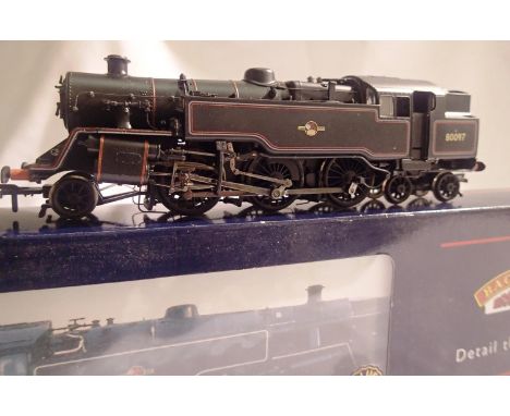 Bachmann 32-351 class 4MT, Black Late Crest, 80097, excellent condition, some detail fitted, box with wear. P&amp;P Group 1 (