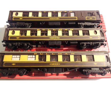 Hornby Dublo Pullman coaches x3, comprising 4035 Aries, 4036 car 74, 4037 car 79, mostly in good condition, boxed. P&amp;P Gr