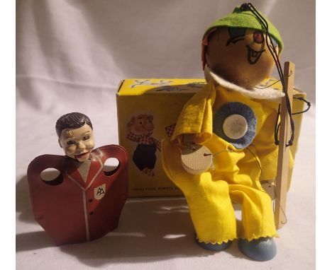 Vintage Archie Andrews finger puppet hard plastic head, soft plastic body, moving eyes and mouth, stamped Archie to back of h