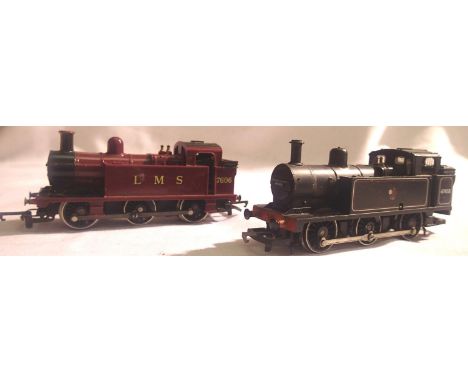 Two OO scale Hornby 0.6.0 tank locomotives, LMS, 7606 red and BR Black, 47458, both in fair to good condition, unboxed. P&amp