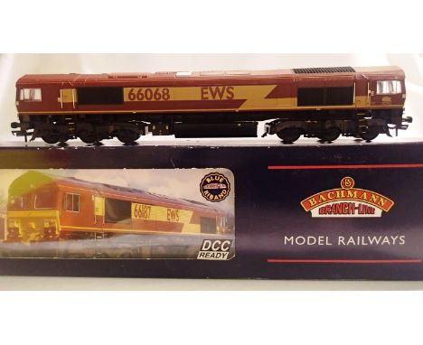 OO scale Bachmann class 66 diesel 66068 E.W.S Livery in excellent condition, in box for 32-730 66200. P&amp;P Group 1 (£14+VA