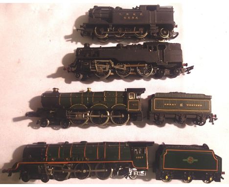 Four OO scale Hornby Dublo two rail locomotives, repainted, modified etc./ All suitable for spares or refurbishment. P&amp;P 