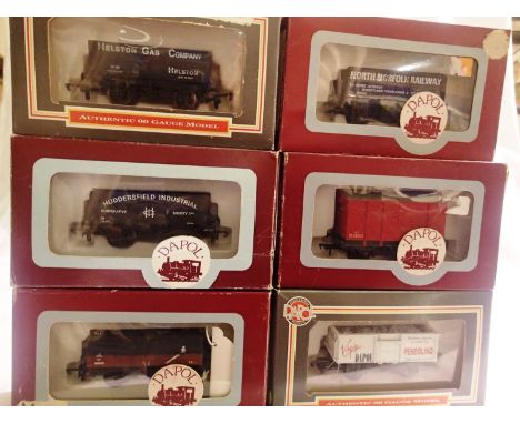 Six Dapol OO scale wagons, mostly excellent condition, boxes with wear. P&amp;P Group 1 (£14+VAT for the first lot and £1+VAT