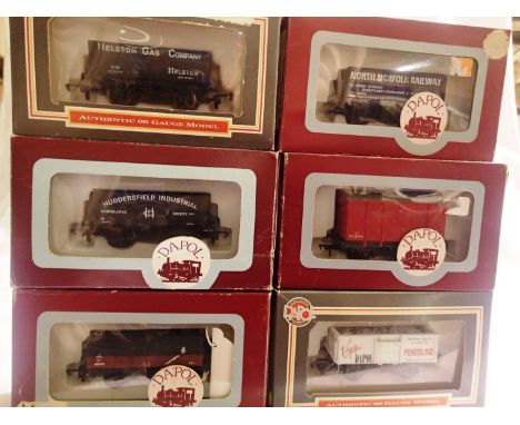 Six Dapol OO scale wagons, mostly excellent condition, boxes with wear. P&amp;P Group 1 (£14+VAT for the first lot and £1+VAT