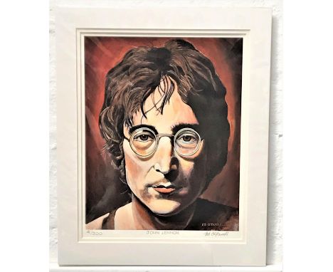 ED O'FARRELLJohn Lennon, limited edition print, signed and numbered 4/200, 37cm x 28.5cm 