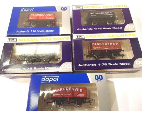 Five Dapol limited edition Astley Green Colliery Museum wagons in excellent condition, boxed. P&amp;P Group 1 (£14+VAT for th