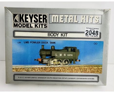 Keyser L39 OO Gauge 4mm LMS Fowler Dock Tank Loco Kit - Included in box is Mashima Motor, Gearbox &amp; Romford Wheels (Conte