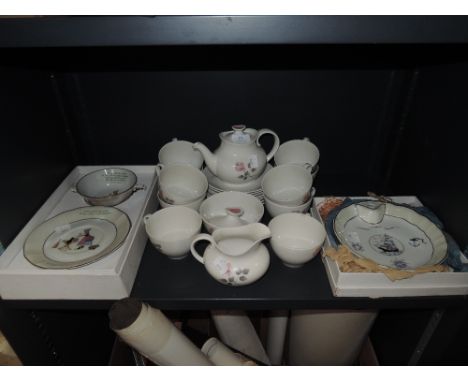 A selection of ceramics including Limoges and Royal Doulton Pillar Rose tea service