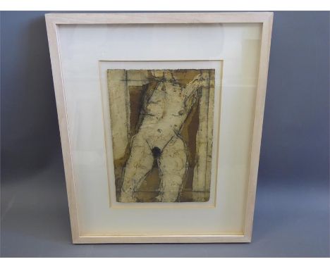 John Emanuel St Ives Mixed Media Study in pencil &amp; mould-made paper laid down, entitled 'Classical figure' signed Emanuel