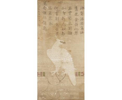 D'APRÈS SONG HUIZONG (1082-1135)FauconAFTER SONG HUIZONG (1082-1135 AD)FalconInk and pigment on silk, inscription, apocryphal