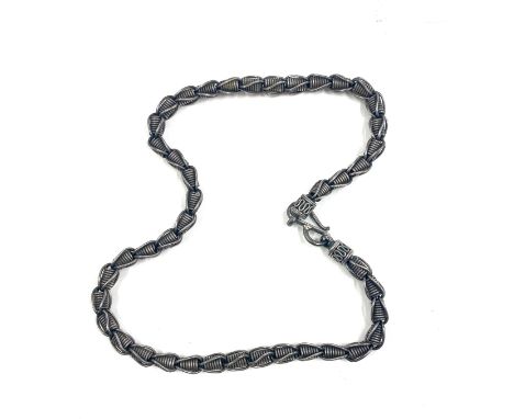 Vintage chunky sterling silver chain necklace, approximate weight 57g 