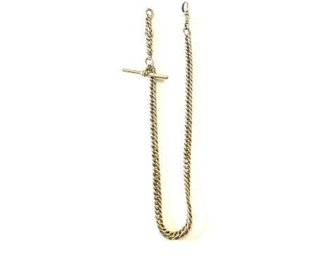 Silver Albert chain, approximate weight 24.6g 