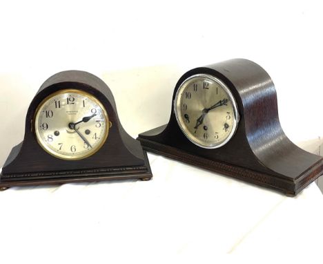 Two mantel clocks one Richardson Leicester two key hole and one other three key hole clock- untested With keys and pendulum 