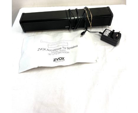 ZVOX AV200 AccuVoice TV Speaker Surround Sound Bar with remote and a Altius tv with remote- both untested 