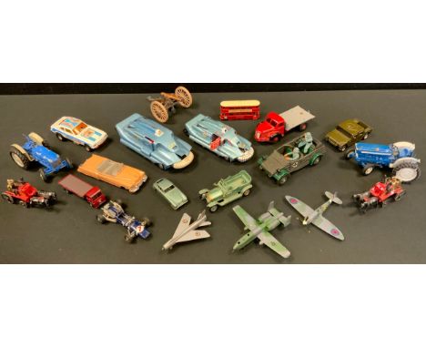 Die-cast Vehicles - Dinky Toys, Cadillac Eldorado, 131, pink;  34b Berliet Wagon, red, grey and black;  Spectrum Pursuit Vehi