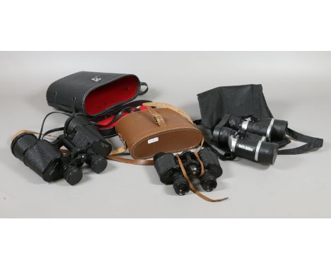 Three cased binoculars to include Zenith, Dollond and Bosh Optikon.