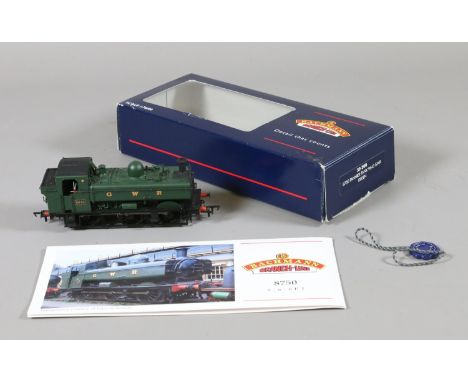 A Bachmann model railways 00 gauge 0-6-0 tank engine. Numbered 8750. Condition Report. To be used as a guide only. Boxed and 