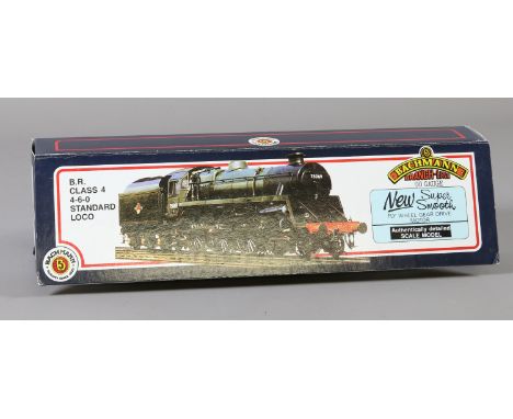 A Bachmann model railways 00 gauge 4-6-0 locomotive and tender.  BR Class 4.  Condition Report. To be used as a guide only. B